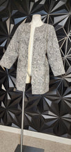 Load image into Gallery viewer, Chicos silver open front duster           sz Chico 2= large
