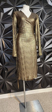Load image into Gallery viewer, NWT Rachel Roy gold wrap dress         sz xxl
