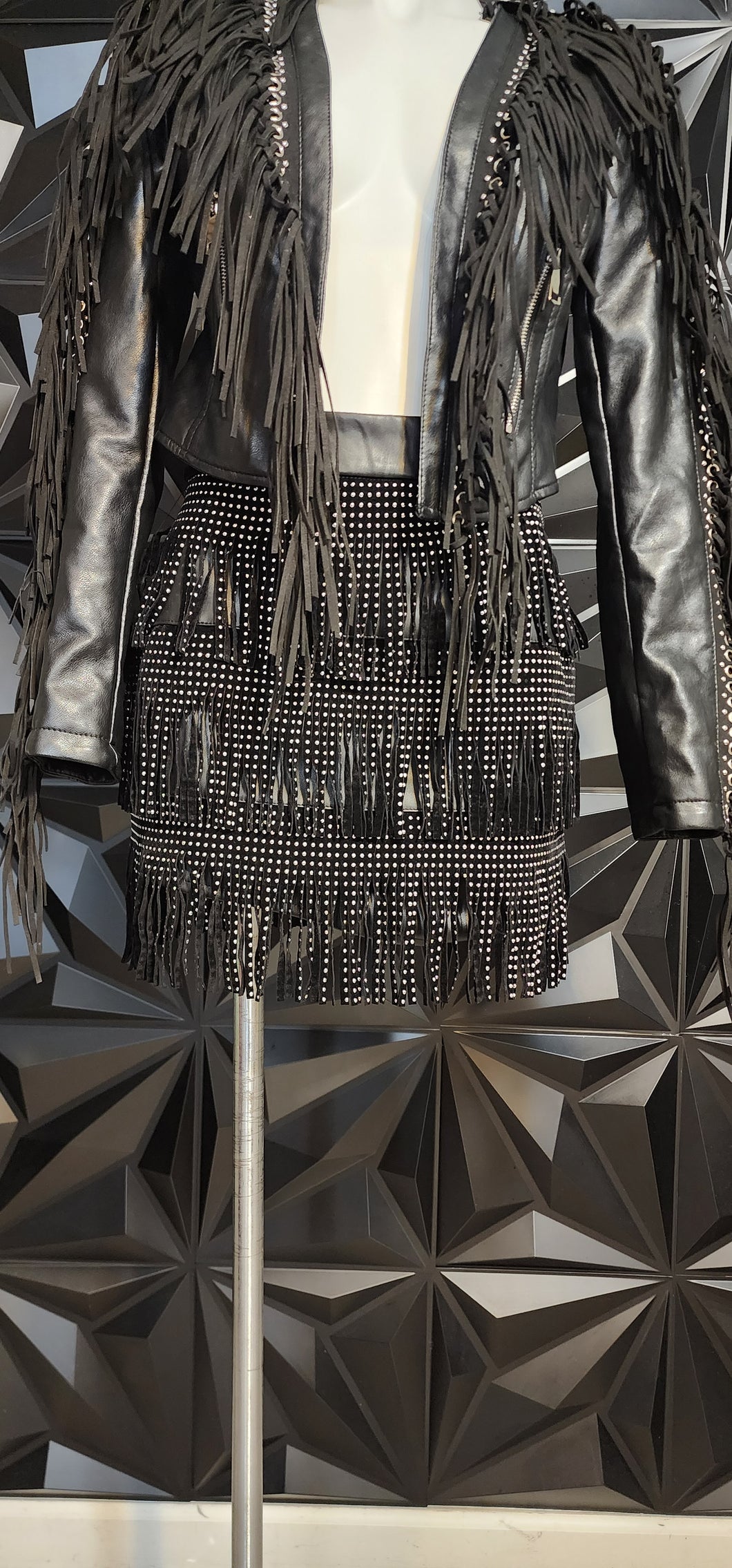 NWT Sincerely Jules leather fringe skirt         sz med 6/8