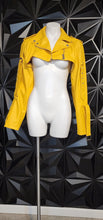 Load image into Gallery viewer, NWT Hot &amp;Delicious faux leather crop jacket      sz lrg (fitting med-large)
