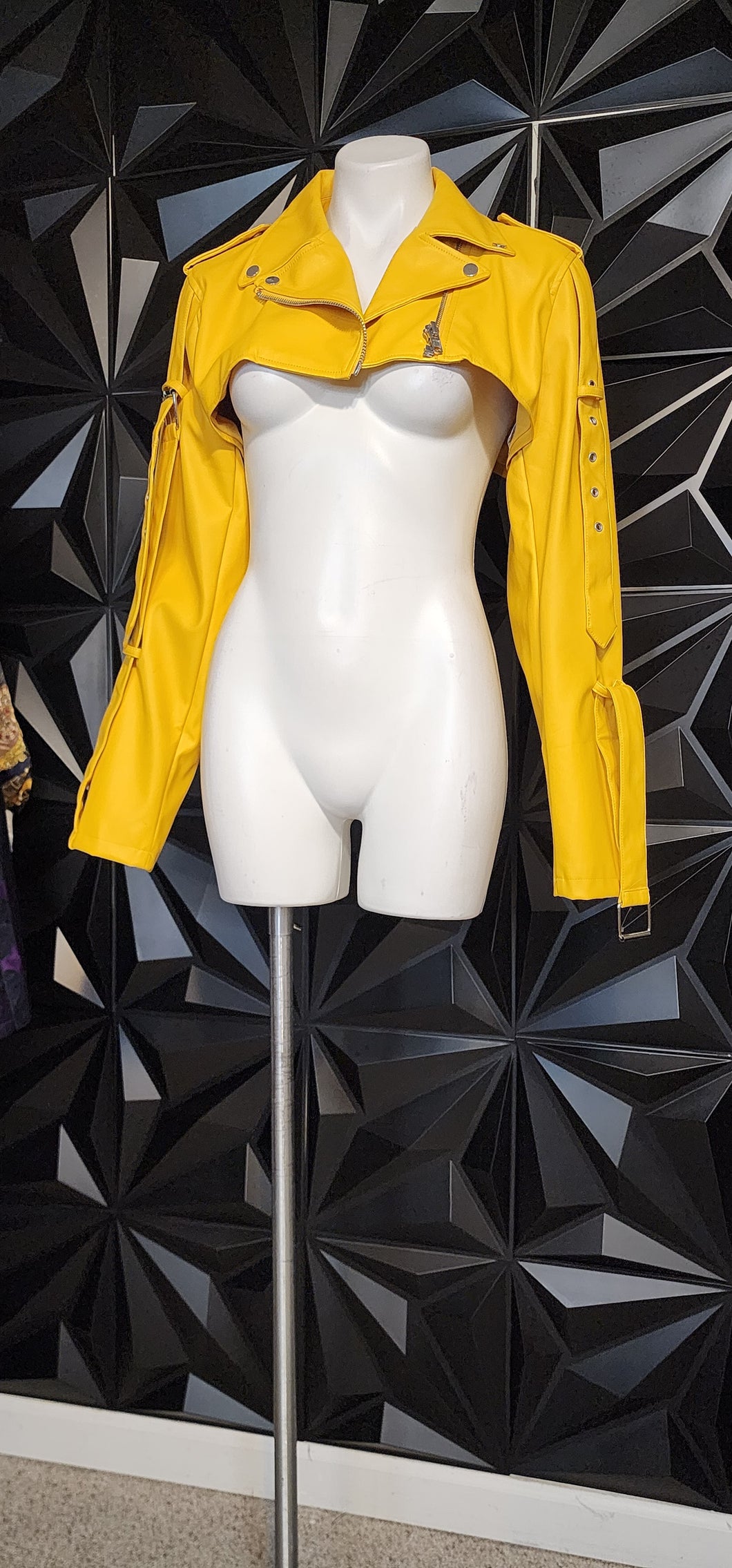 NWT Hot &Delicious faux leather crop jacket      sz lrg (fitting med-large)