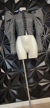 Load image into Gallery viewer, NWOT Polka dot puffer shacket Top        sz small (sm-non busty med)
