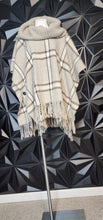 Load image into Gallery viewer, Johnston and Murpy plaid print poncho          one size (up to 2x)
