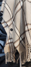 Load image into Gallery viewer, Johnston and Murpy plaid print poncho          one size (up to 2x)
