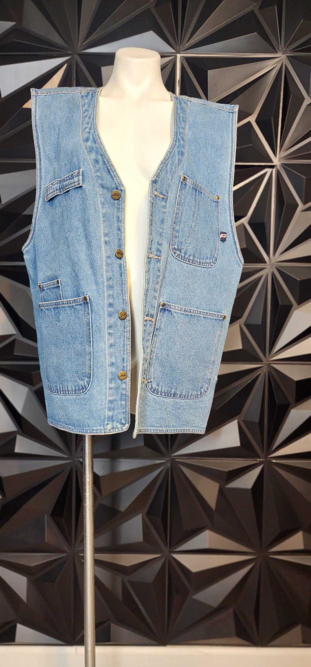 Jeans west denim vest        sz lrg