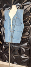 Load image into Gallery viewer, Jeans west denim vest        sz lrg
