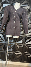 Load image into Gallery viewer, R&amp;M Richards rhinestone blazer         sz 10, best fitting 8/10
