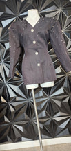 Load image into Gallery viewer, R&amp;M Richards rhinestone blazer         sz 10, best fitting 8/10
