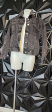 Load image into Gallery viewer, Shein distress fringe jacket       sz med-lrg
