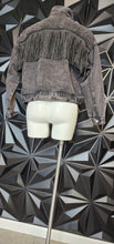Load image into Gallery viewer, Shein distress fringe jacket       sz med-lrg
