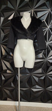 Load image into Gallery viewer, Walter fur crop blazer         sz 8
