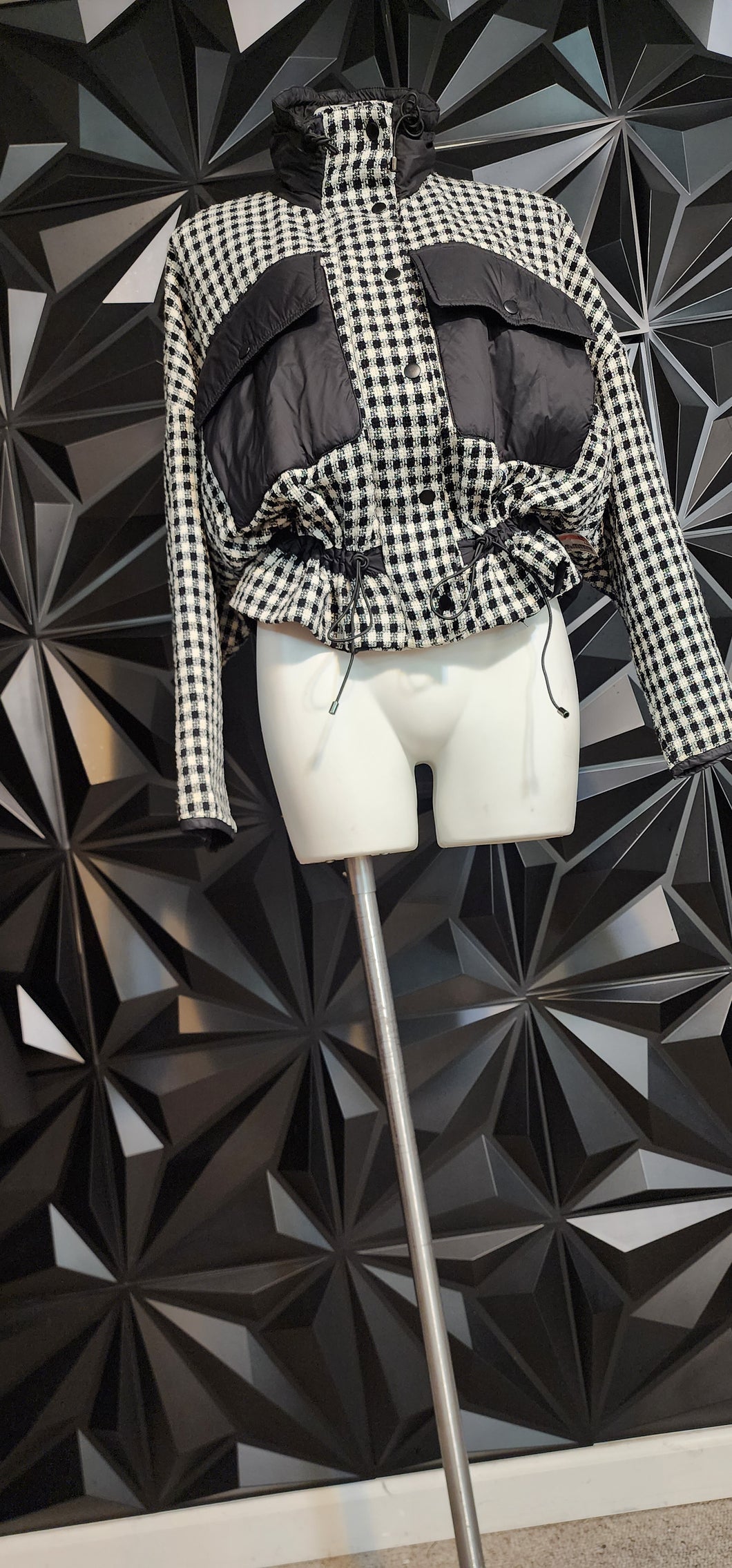 Zara box print jacket           sz med-lrg