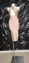 Load image into Gallery viewer, Chained spandex bodycon dress         sz sm (fitting sz 4)
