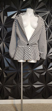 Load image into Gallery viewer, NWT Ashley Stewart stripe fit and flare blazer      sz 24
