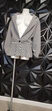 Load image into Gallery viewer, NWT Ashley Stewart stripe fit and flare blazer      sz 24
