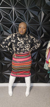 Load image into Gallery viewer, Multicolor skirt/multi top  2 piece set    sz lrg 12-14
