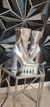 Load image into Gallery viewer, Azaela Wang silver chunky platform heels         sz 8.5
