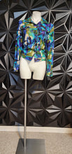 Load image into Gallery viewer, Notations clear sequin jacket/top        sz small-medium
