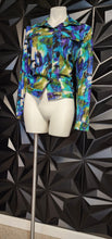 Load image into Gallery viewer, Notations clear sequin jacket/top        sz small-medium
