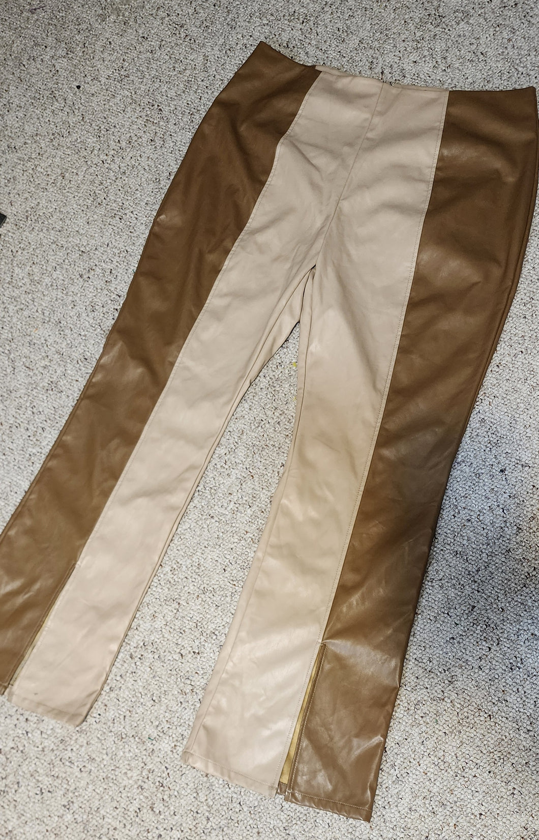 Fashion nova 2 toned faux leather pant      sz 2x