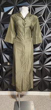 Load image into Gallery viewer, Basiks olive green Dress/duster           sz xl, best fit sz 10
