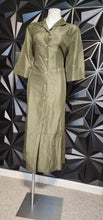 Load image into Gallery viewer, Basiks olive green Dress/duster           sz xl, best fit sz 10
