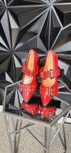 Load image into Gallery viewer, New Unbranded red buckled  shoes          sz 9
