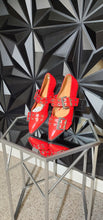 Load image into Gallery viewer, New Unbranded red buckled  shoes          sz 9
