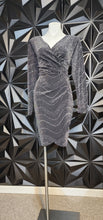 Load image into Gallery viewer, Catherine black/silver dress          sz 12-14
