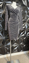 Load image into Gallery viewer, Catherine black/silver dress          sz 12-14
