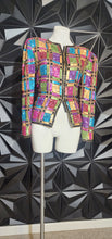 Load image into Gallery viewer, Lawrence Kazar sequin vintage blazer        sz lrg, 12-14
