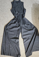 Load image into Gallery viewer, Stripe wide leg Jumpsuit   sz lrg, best fit medium
