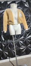 Load image into Gallery viewer, Akira crop sherpa jacket         sz med-lrg
