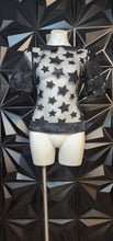 Load image into Gallery viewer, H&amp;M star sheer top         sz 10
