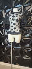 Load image into Gallery viewer, H&amp;M star sheer top         sz 10
