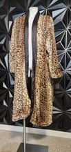 Load image into Gallery viewer, Leopard open front  duster jacket          sz lrg-2x
