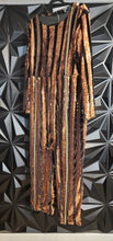 Load image into Gallery viewer, Fashion Nova sequin stripe jumpsuit           sz 2x (16/18 fit)
