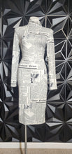 Load image into Gallery viewer, Fashion nova newspaper dress        sz lrg-xlrg
