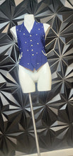 Load image into Gallery viewer, Blondies navy vintage vest             sz sm-med
