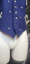 Load image into Gallery viewer, Blondies navy vintage vest             sz sm-med
