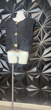 Load image into Gallery viewer, Black knit vest            sz lrg-2x
