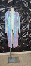 Load image into Gallery viewer, Highlight iridescent sequin  duster             sz one size
