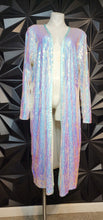Load image into Gallery viewer, Highlight iridescent sequin  duster             sz one size
