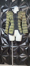 Load image into Gallery viewer, Leslie Faye gold/black cardigan           sz 10
