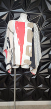 Load image into Gallery viewer, Chicos printed poncho top           sz untagged, Best fitting sz lrg-1x
