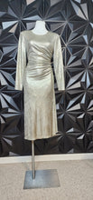 Load image into Gallery viewer, I.N.C gold metallic dress            sz 10-14
