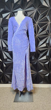 Load image into Gallery viewer, Purple iridecent sequin dress          sz 16, best fit sz lrg (12)
