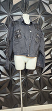 Load image into Gallery viewer, Ashley Stewart denim sequin jacket       sz 22/24
