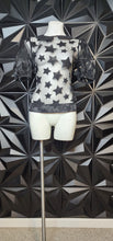 Load image into Gallery viewer, H&amp;M star sheer top         sz 10
