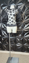 Load image into Gallery viewer, H&amp;M star sheer top         sz 10
